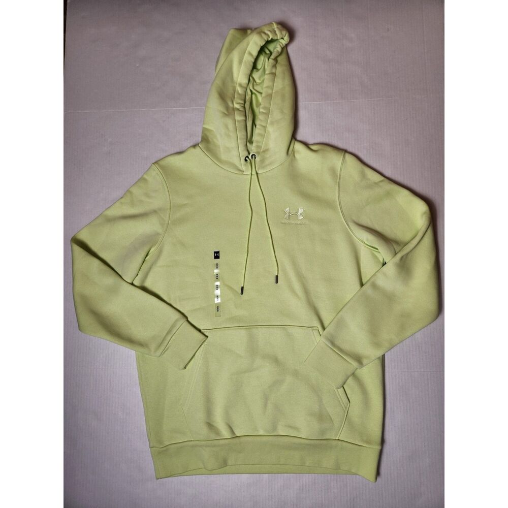 Under Armour Icon Fleece Hoodie Men's Medium Fade Green Heather Loose Fit